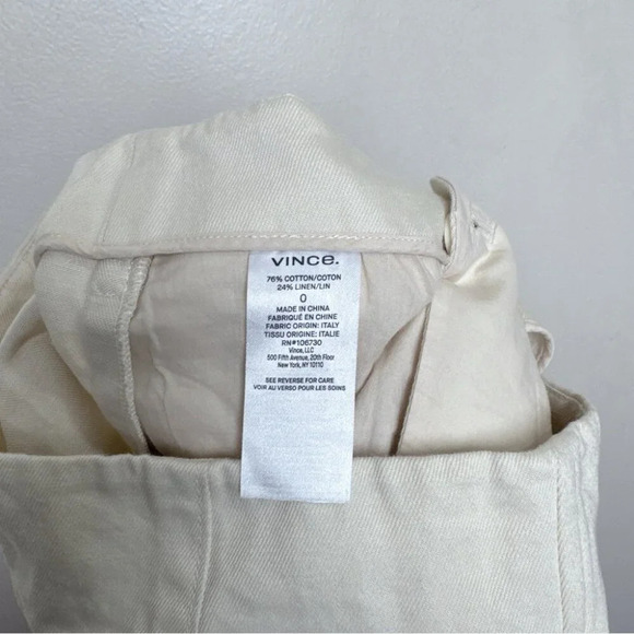 Vince Womens 0 Beige High Rise Wide Leg Trouser - Picture 9 of 12